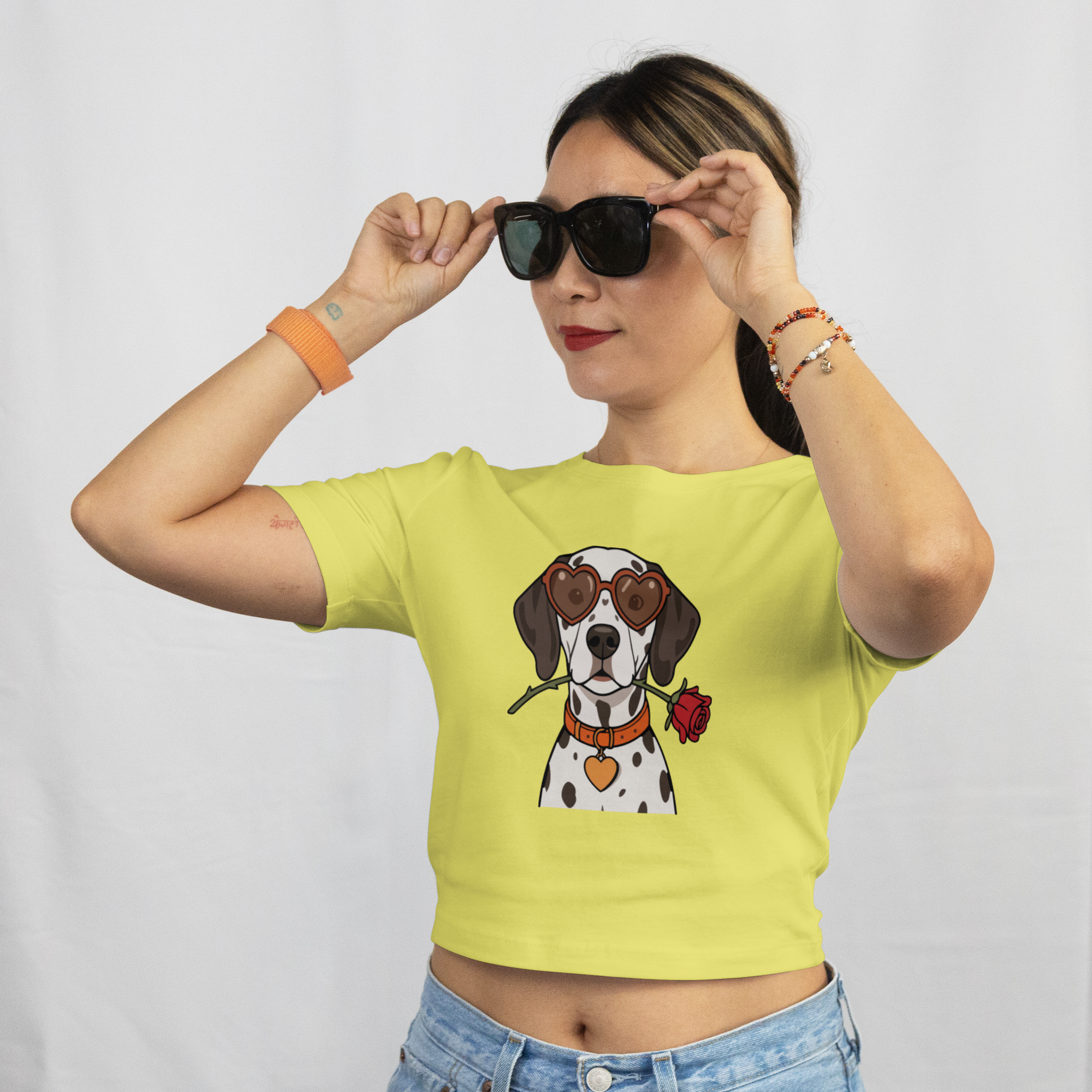 Saint Guas Mood Pet Capsule - Dalmatian Premium Crop T-Shirt