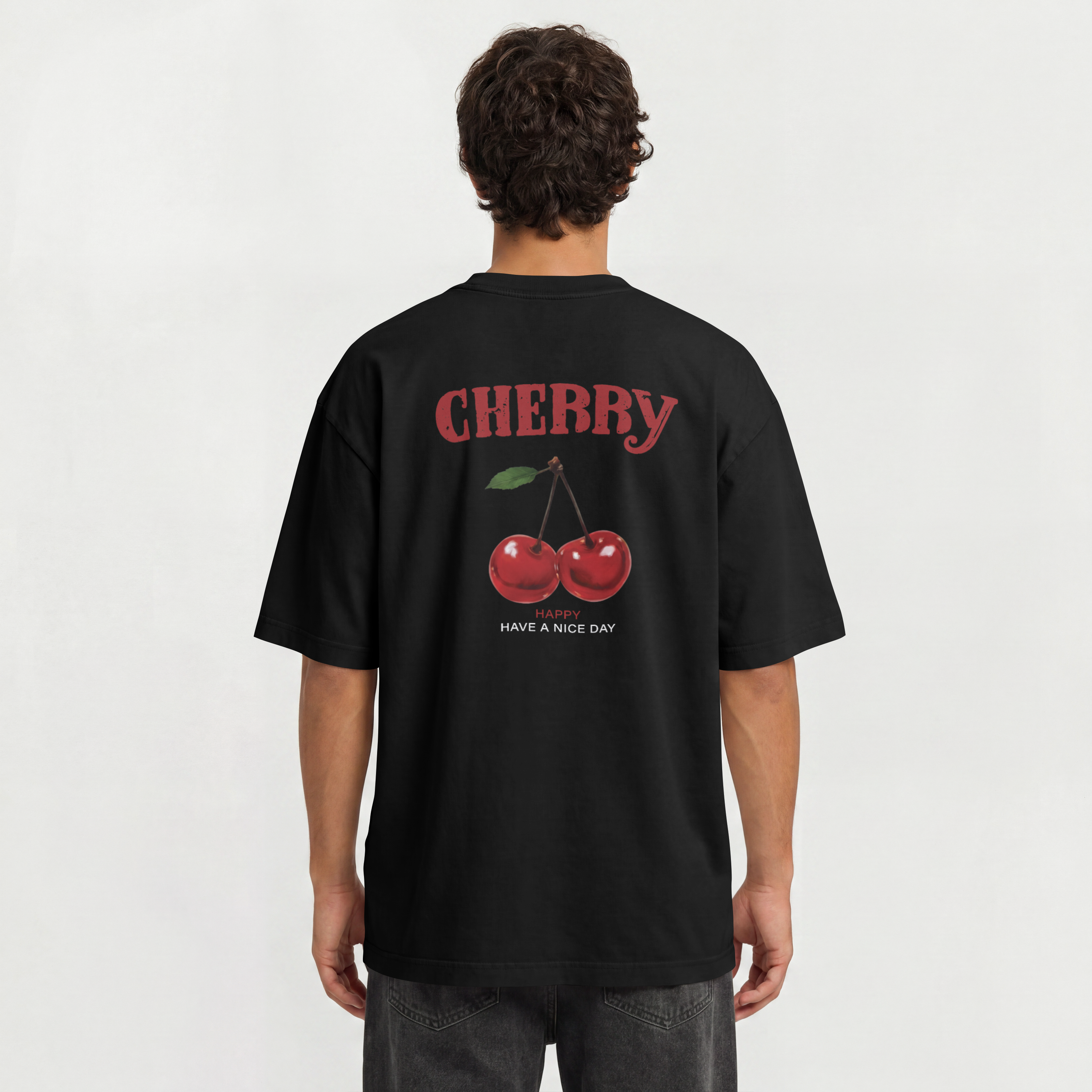 Saint Guas Statement Capsule – Cherry Premium Oversize T-Shirt