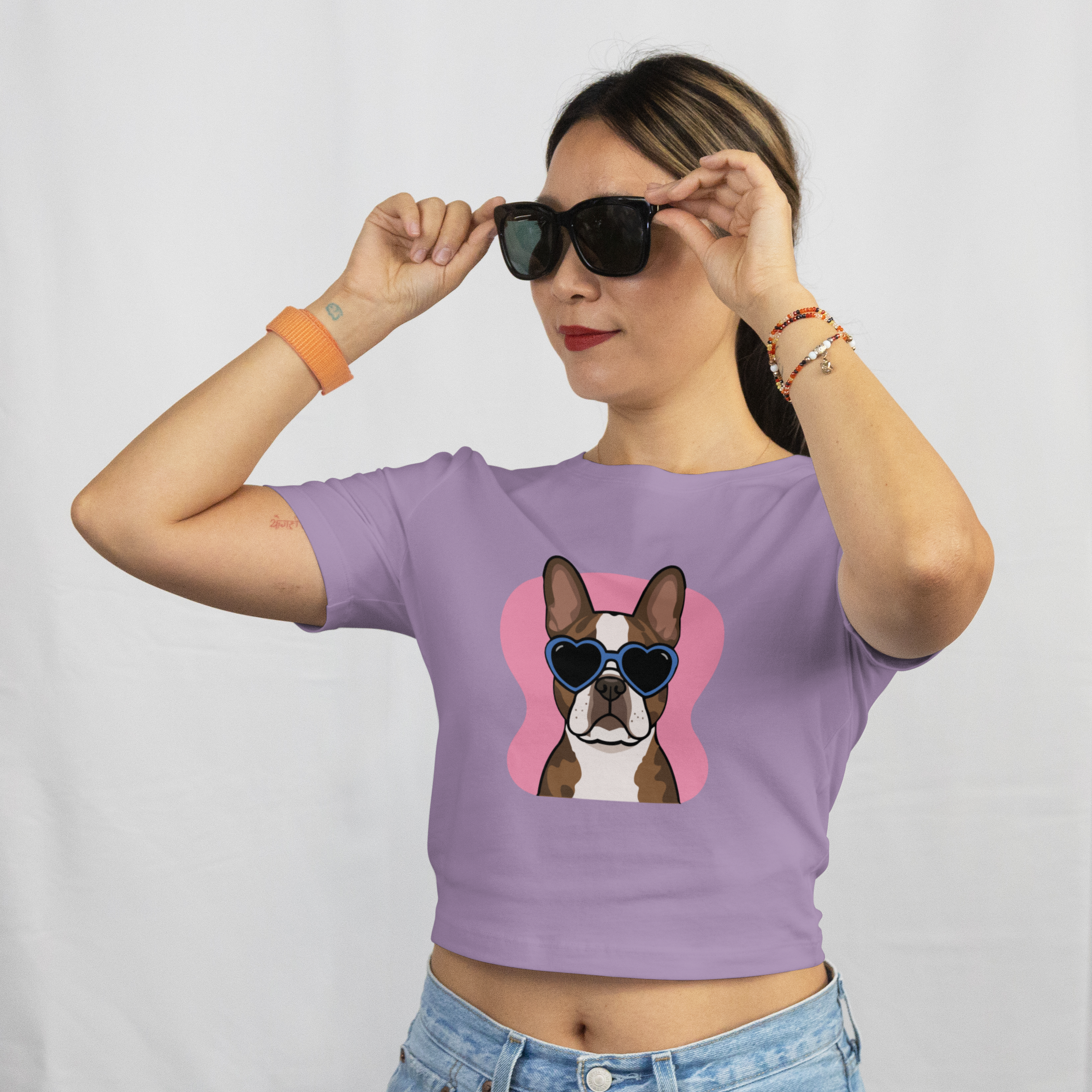 Saint Guas Mood Pet Capsule - Frenchie Premium Crop T-Shirt