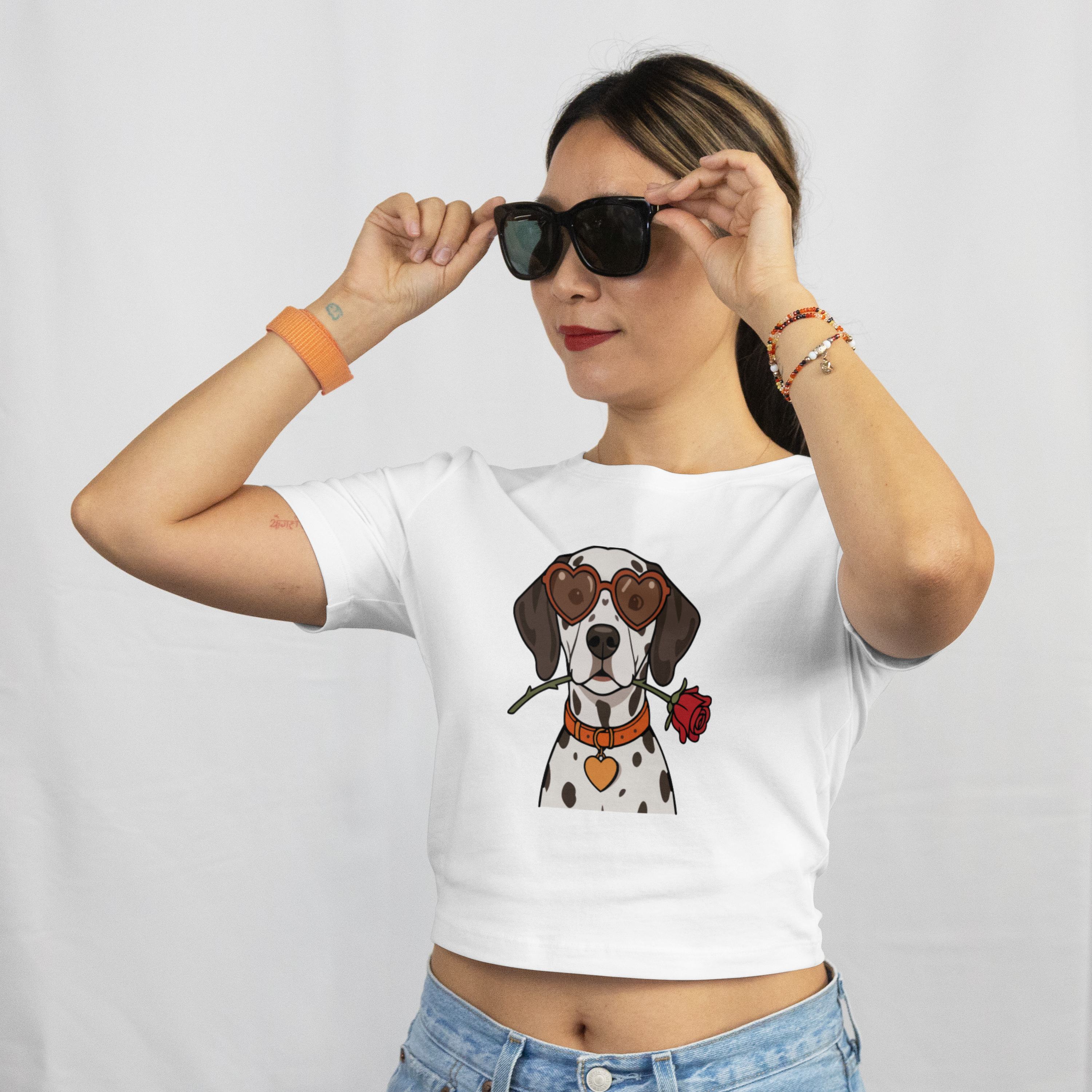 Saint Guas Mood Pet Capsule - Dalmatian Premium Crop T-Shirt