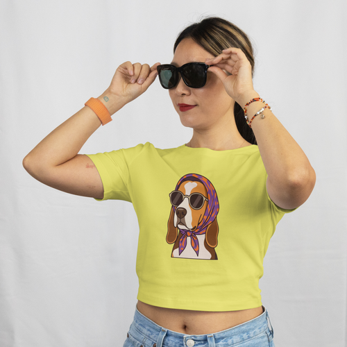 Saint Guas Mood Pet Capsule - Beagle Premium Crop T-Shirt