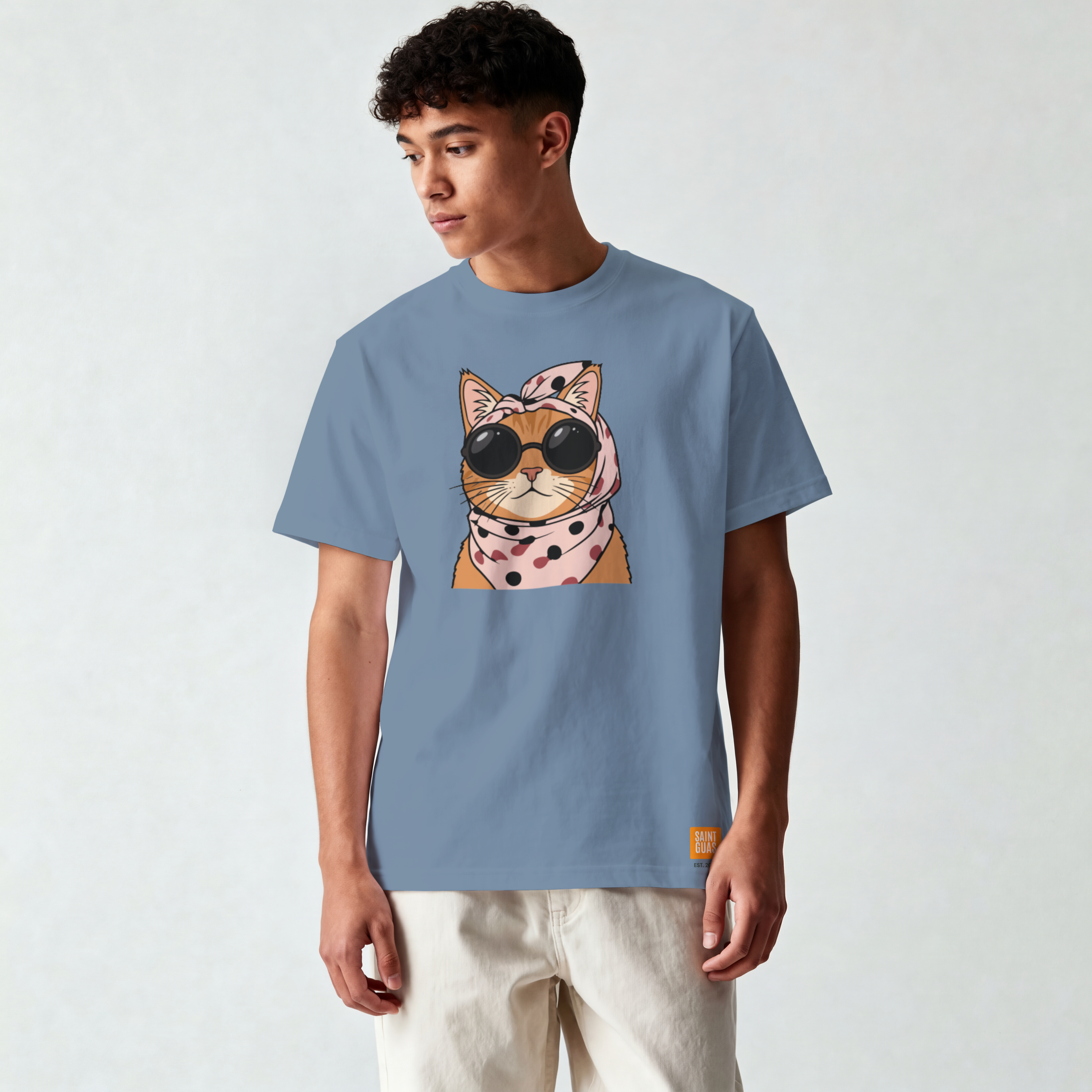 Saint Guas Mood Pet Capsule – Cool Cat Premium Oversize T-Shirt
