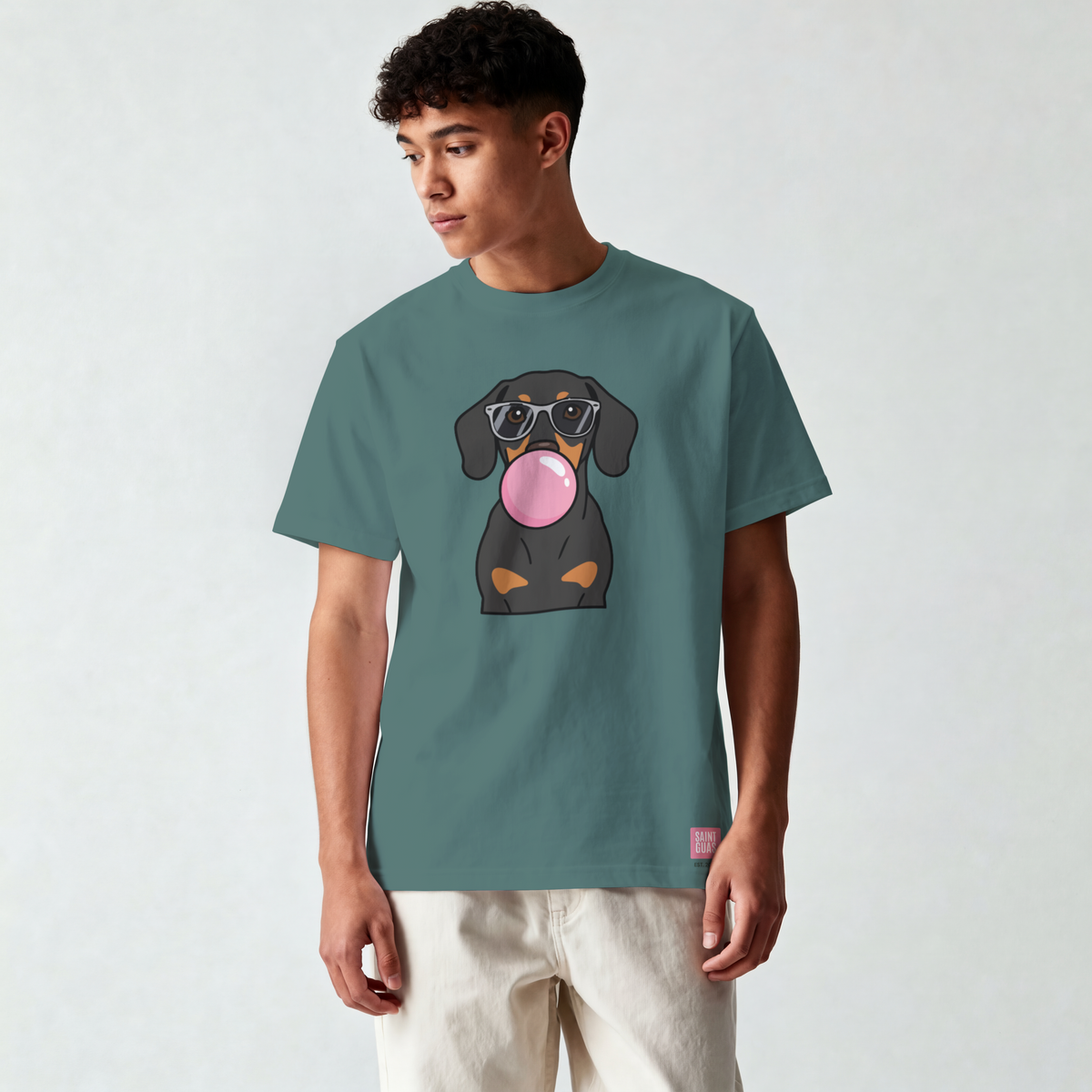 Saint Guas Mood Pet Capsule – Black Lab Premium Oversize T-Shirt