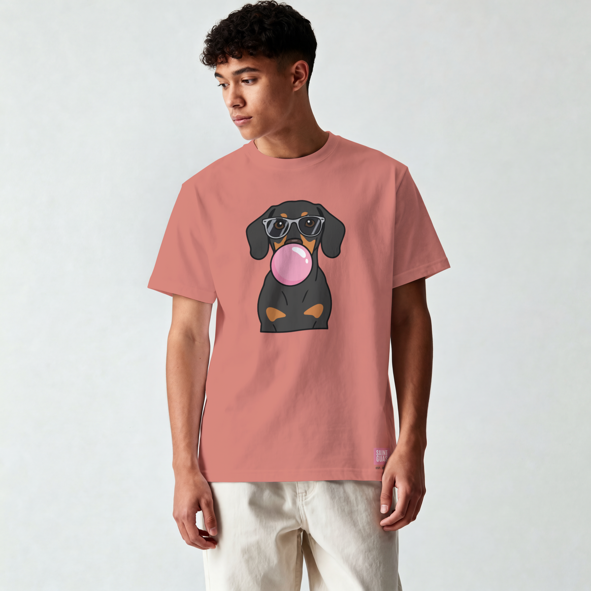 Saint Guas Mood Pet Capsule – Black Lab Premium Oversize T-Shirt