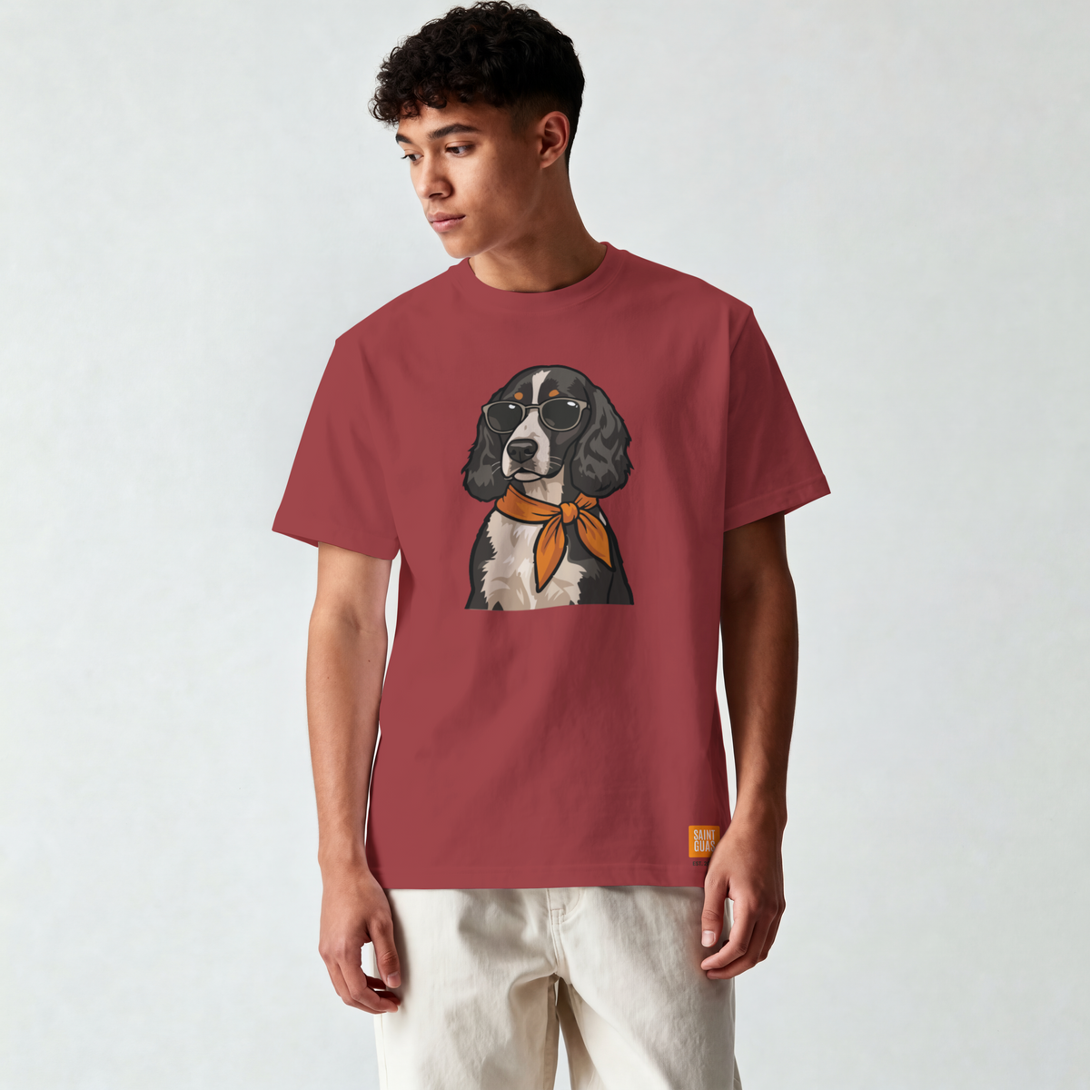 Saint Guas Mood Pet Capsule – Cocker Spaniel Premium Oversize T-Shirt