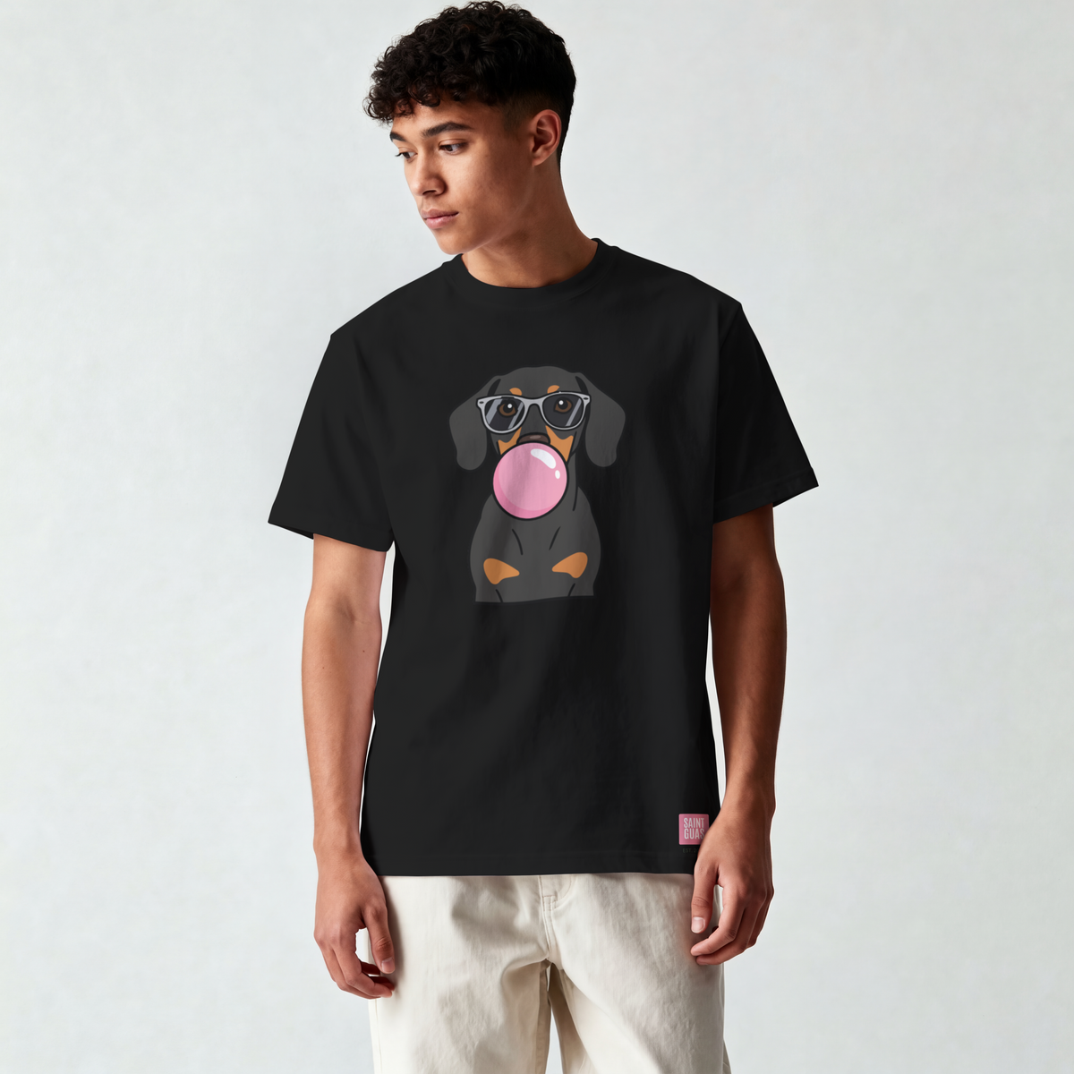 Saint Guas Mood Pet Capsule – Black Lab Premium Oversize T-Shirt