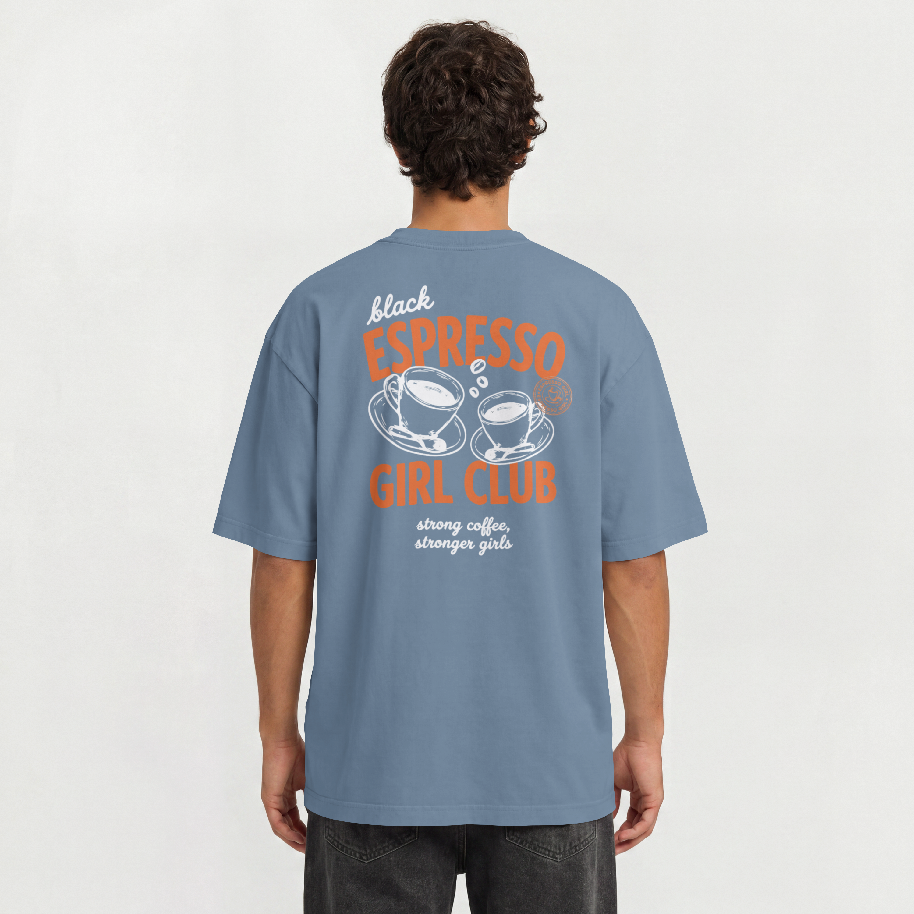 Saint Guas Statement Capsule – Espresso Girl Club Premium Oversize T-Shirt