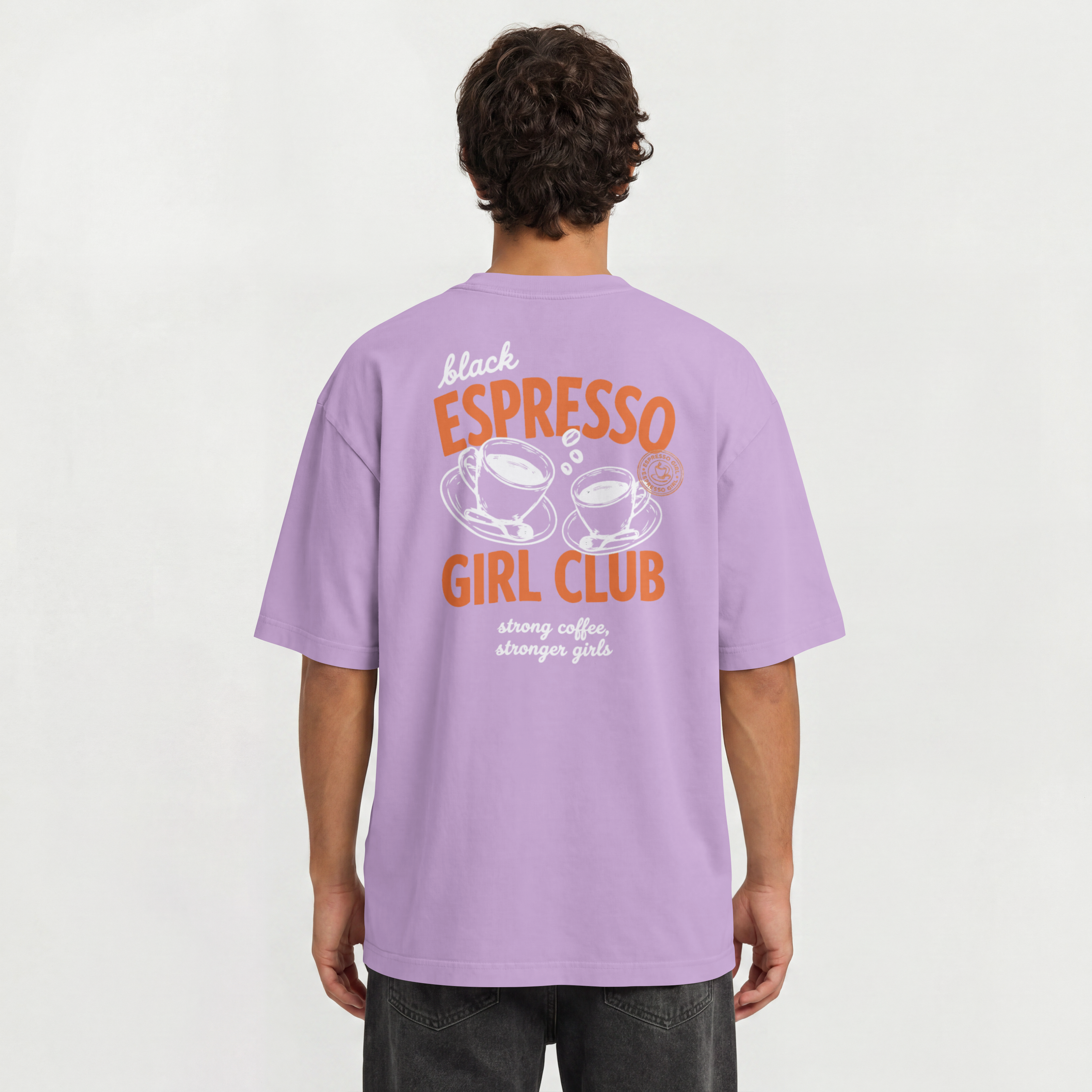 Saint Guas Statement Capsule – Espresso Girl Club Premium Oversize T-Shirt