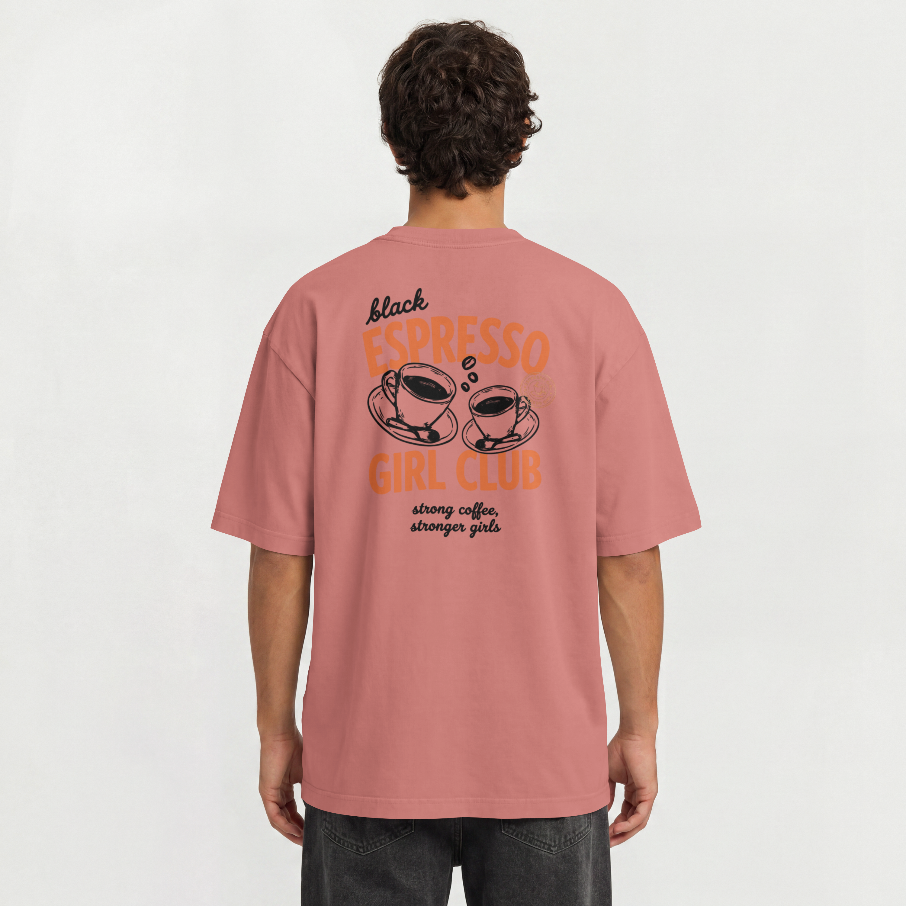 Saint Guas Statement Capsule – Espresso Girl Club Premium Oversize T-Shirt