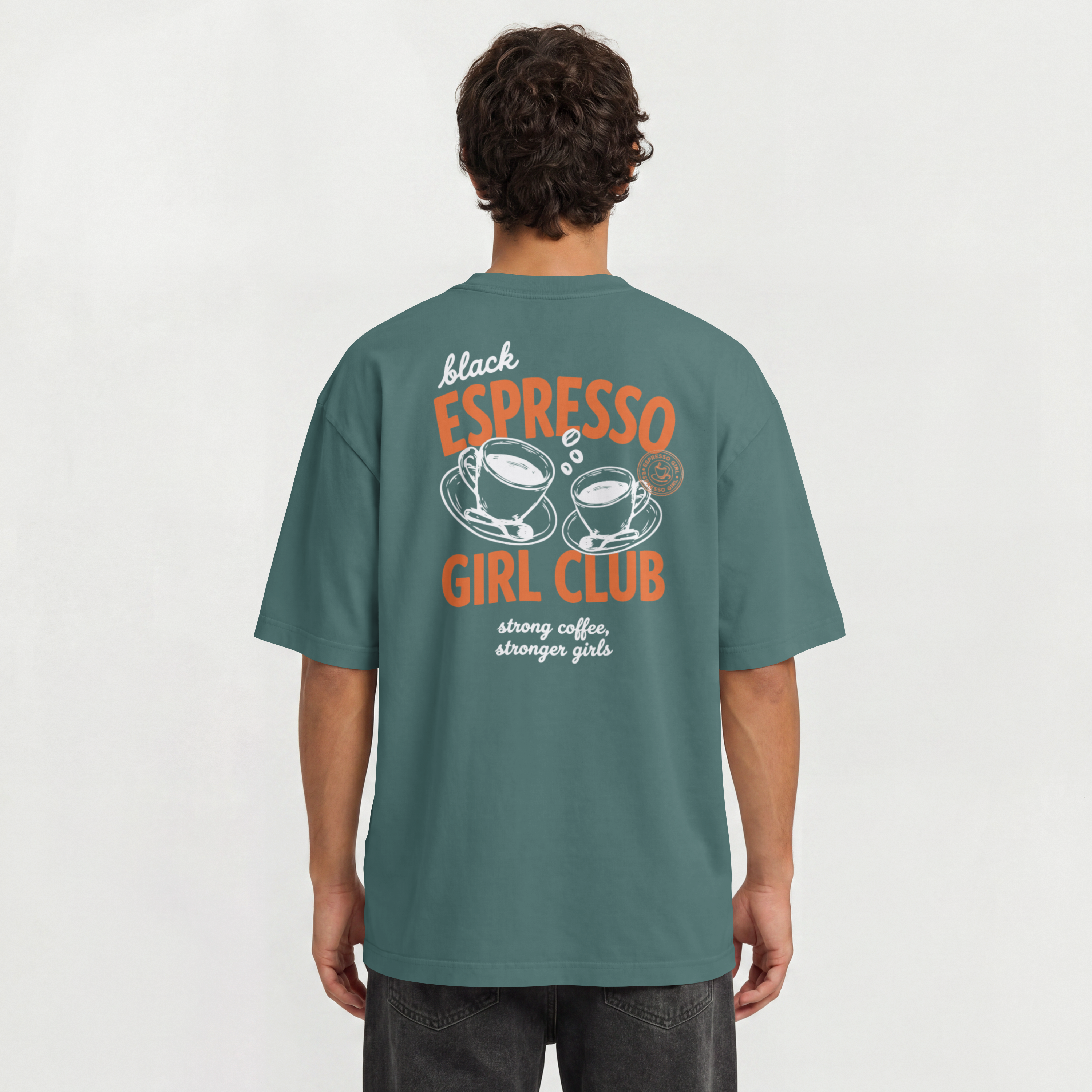 Saint Guas Statement Capsule – Espresso Girl Club Premium Oversize T-Shirt