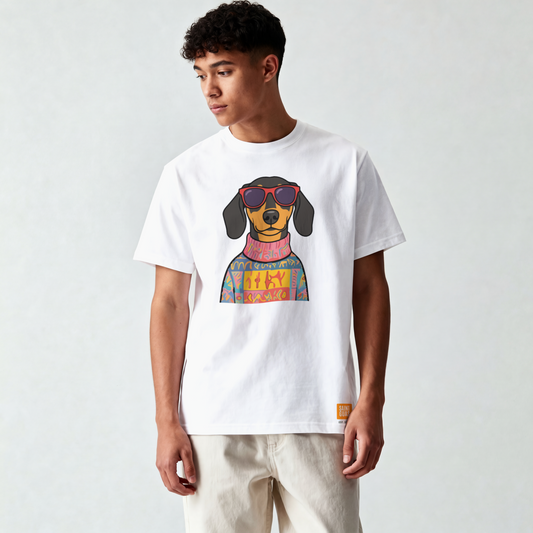 Saint Guas Mood Pet Capsule – Dachshund Premium Oversize T-Shirt