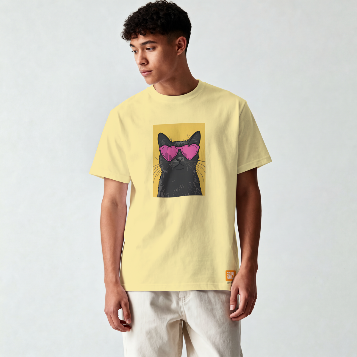 Saint Guas Mood Pet Capsule – Cat Club Premium Oversize T-Shirt