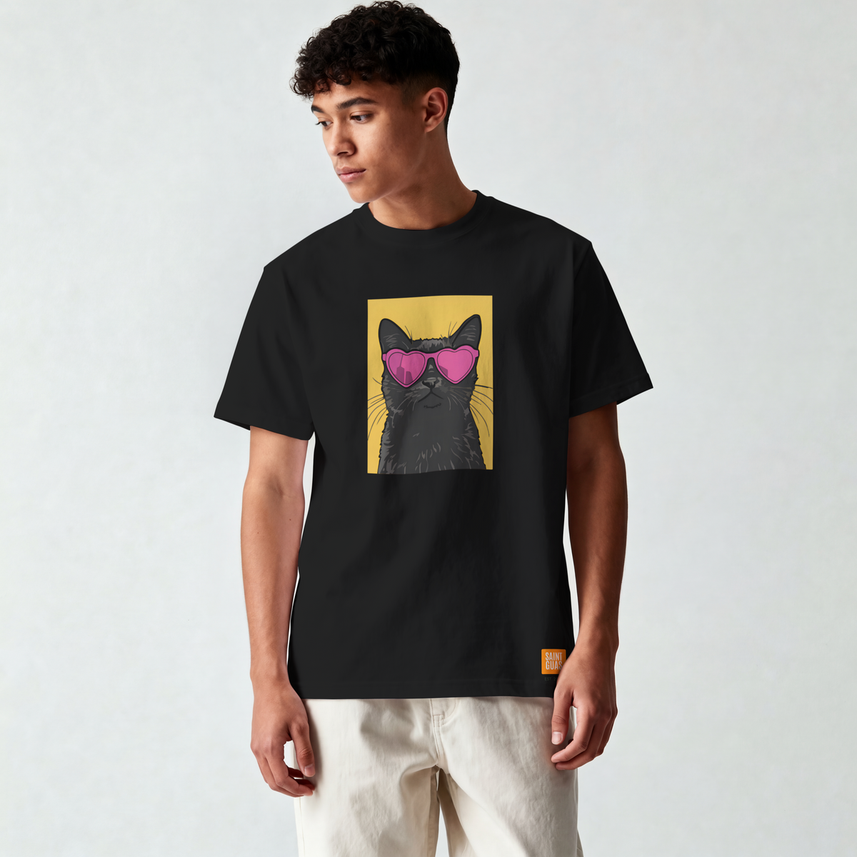 Saint Guas Mood Pet Capsule – Cat Club Premium Oversize T-Shirt