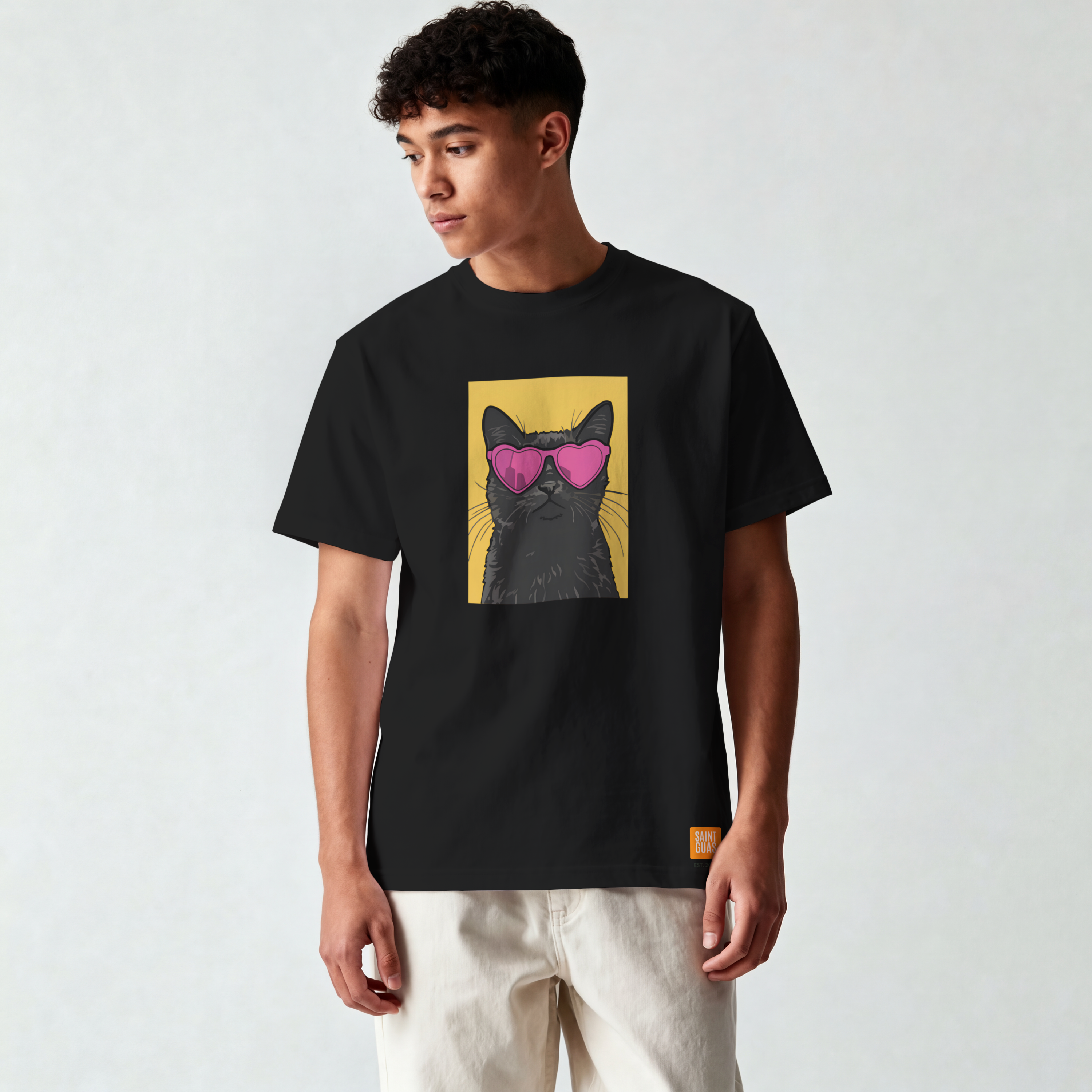 Saint Guas Mood Pet Capsule – Cat Club Premium Oversize T-Shirt