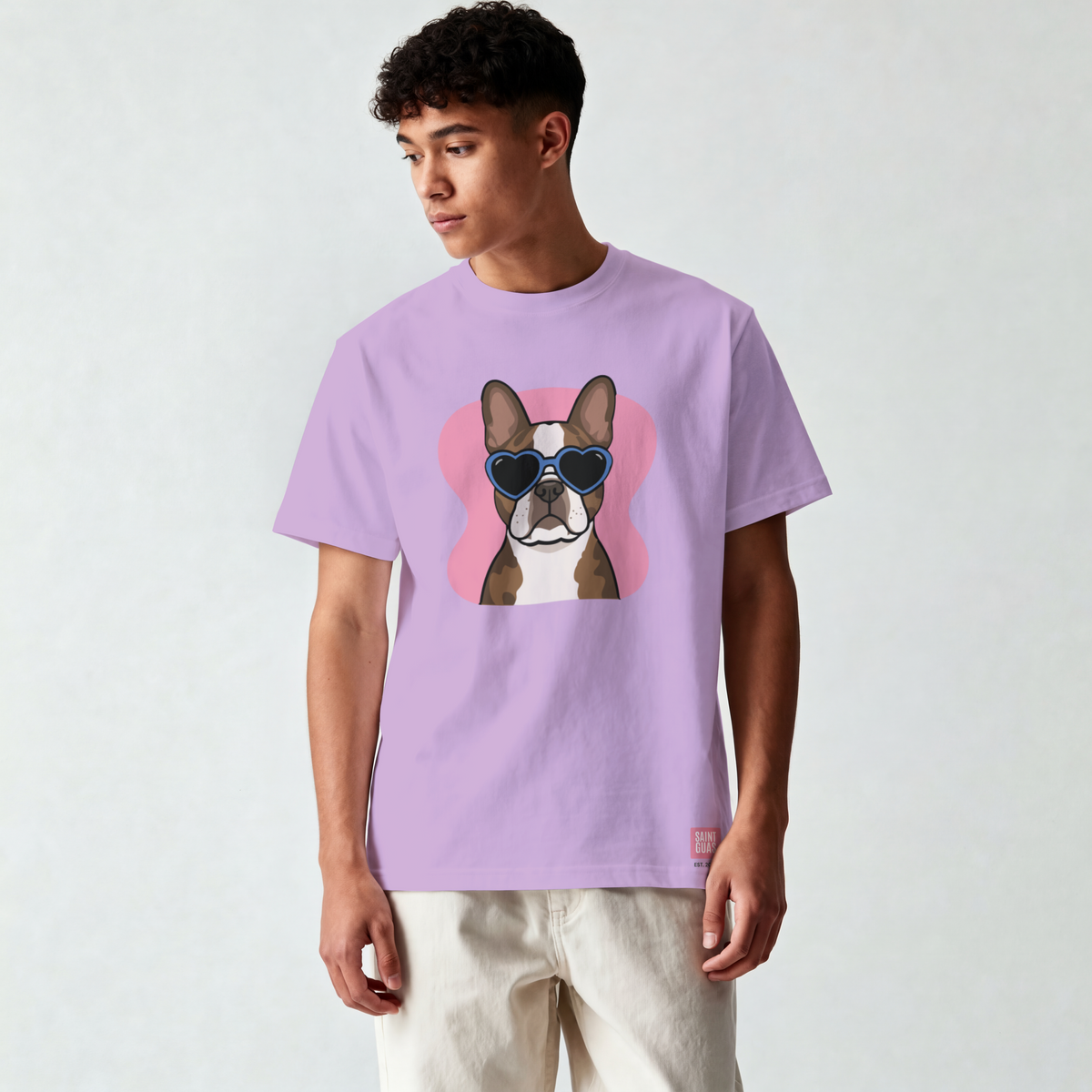 Saint Guas Mood Pet Capsule – Frenchie Premium Oversize T-Shirt