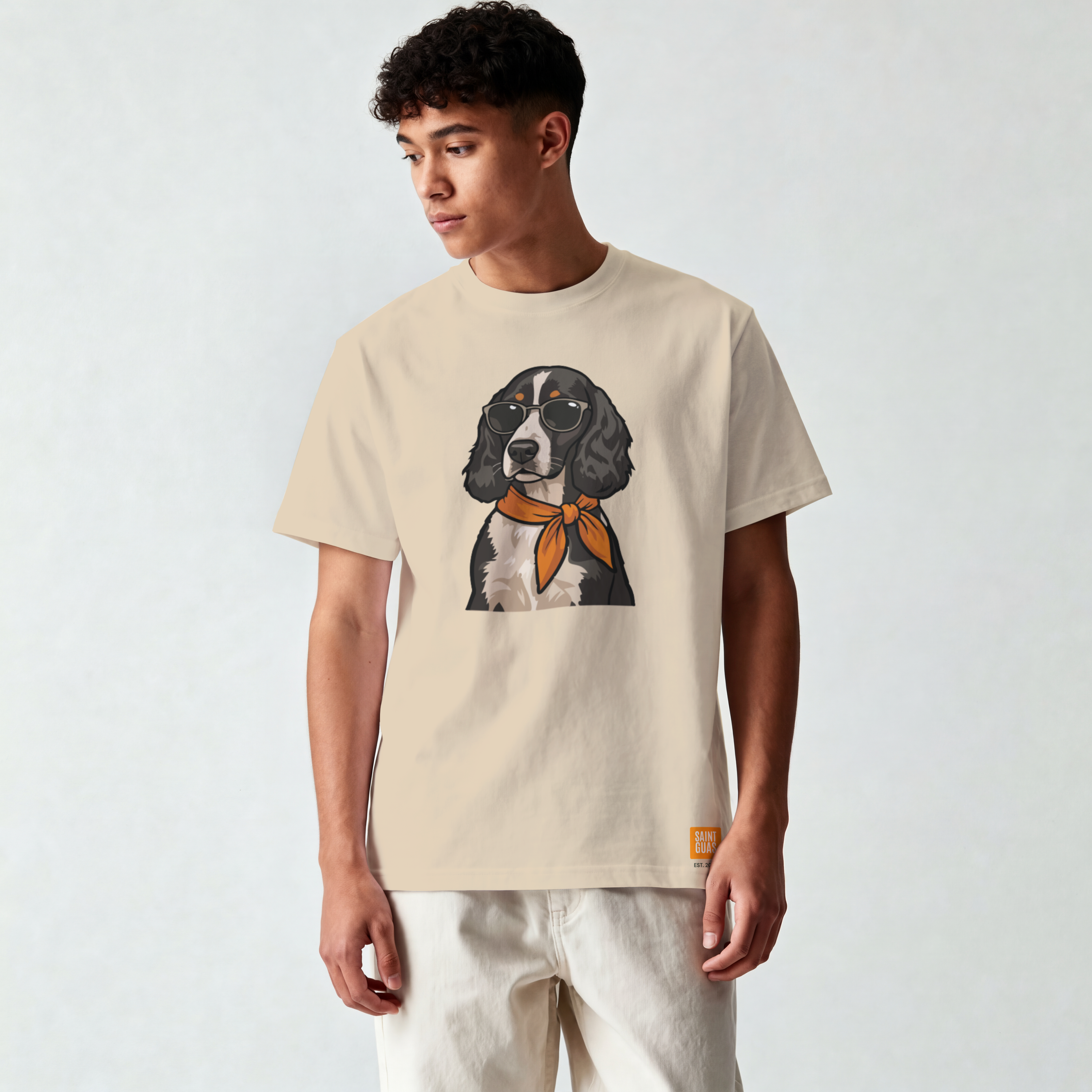 Saint Guas Mood Pet Capsule – Cocker Spaniel Premium Oversize T-Shirt