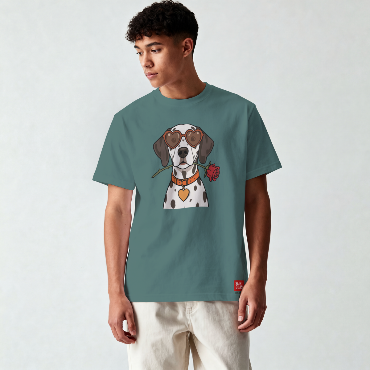 Saint Guas Mood Pet Capsule – Dalmatian Premium Oversize T-Shirt