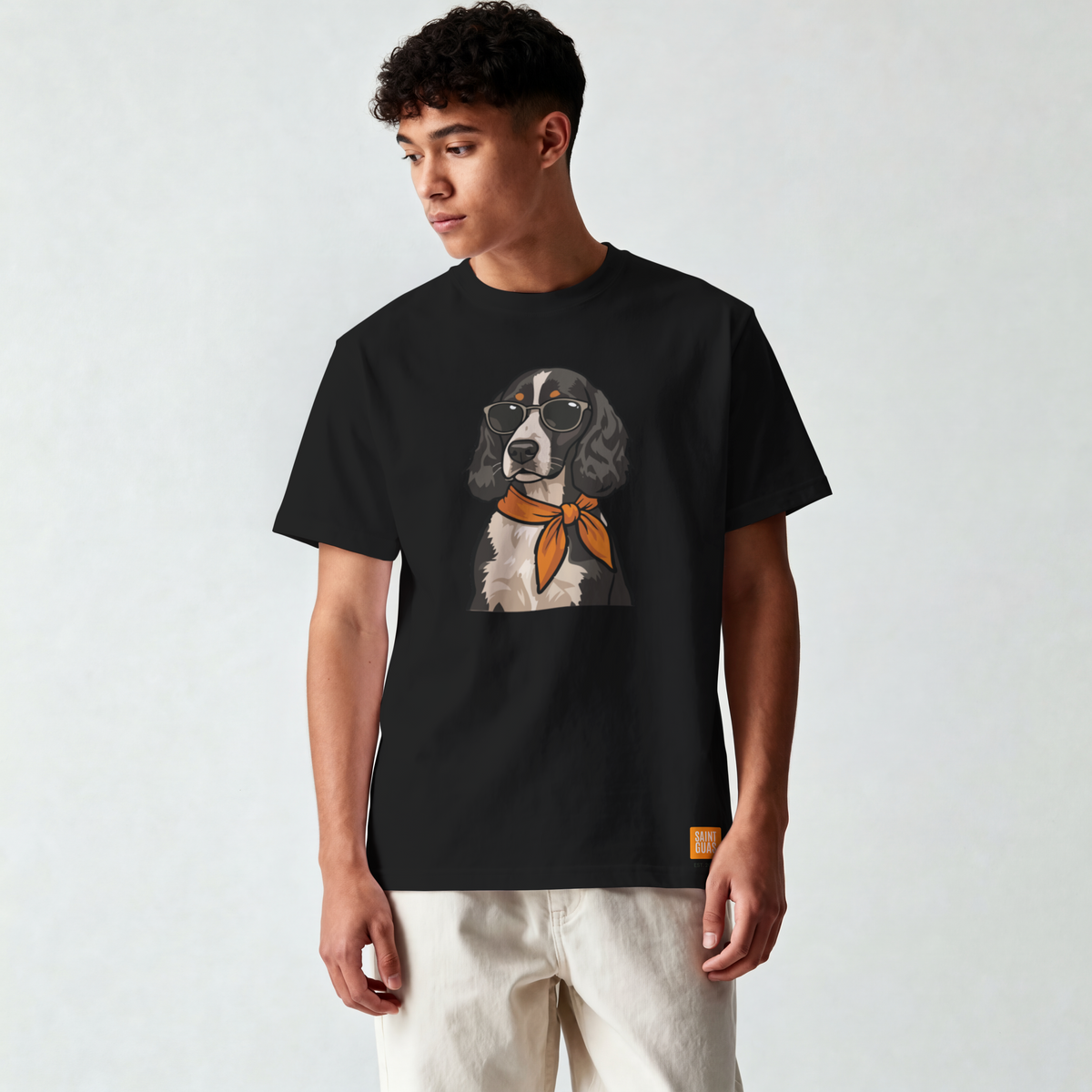 Saint Guas Mood Pet Capsule – Cocker Spaniel Premium Oversize T-Shirt