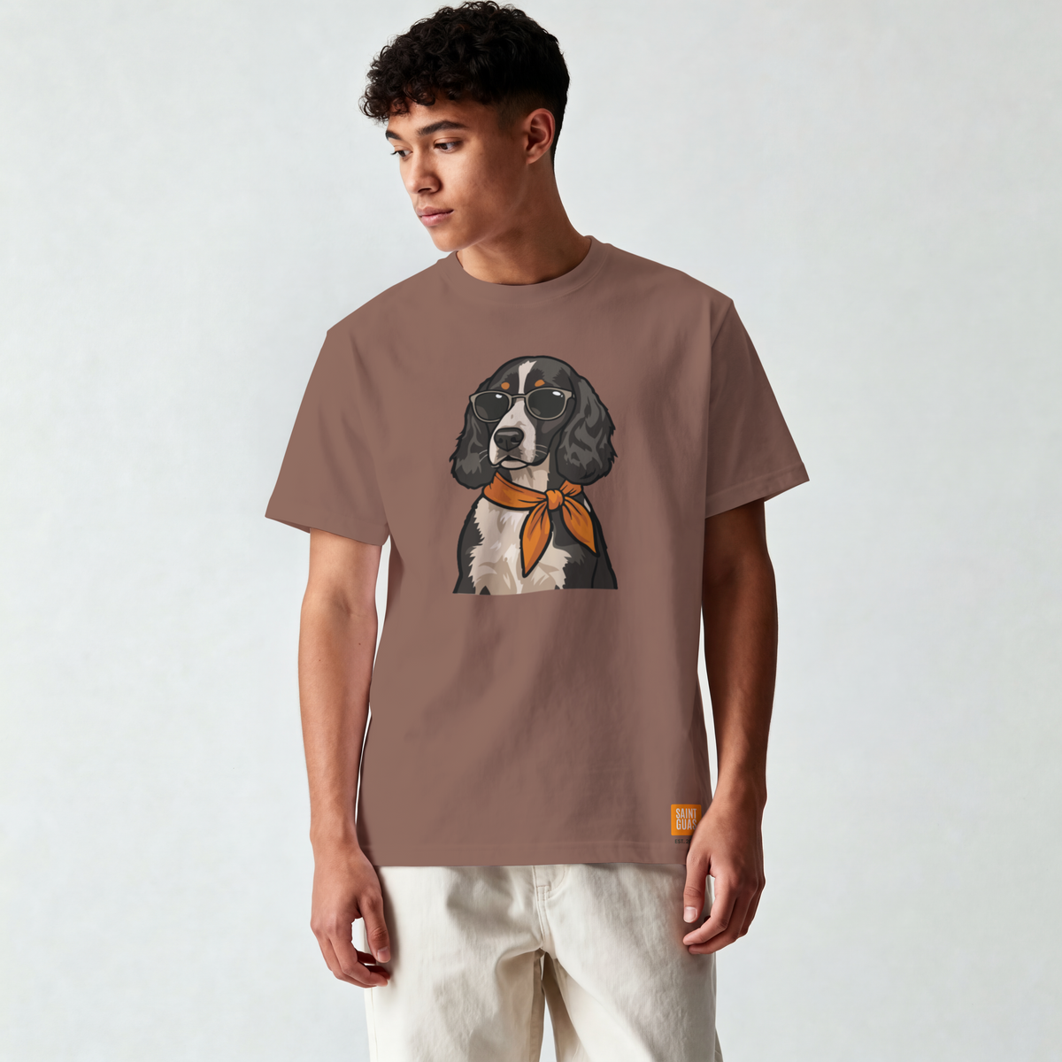 Saint Guas Mood Pet Capsule – Cocker Spaniel Premium Oversize T-Shirt