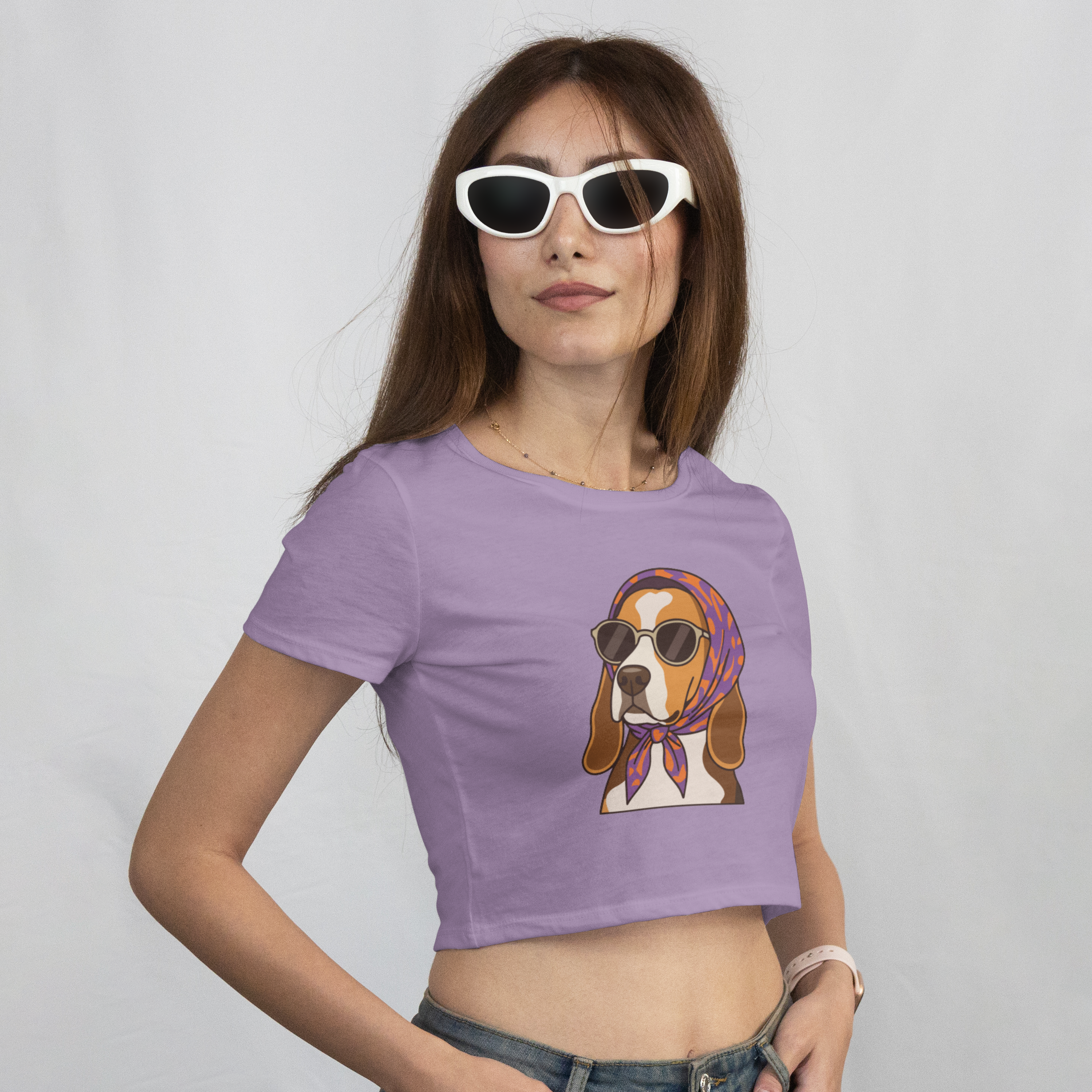 Saint Guas Mood Pet Capsule - Beagle Premium Crop T-Shirt