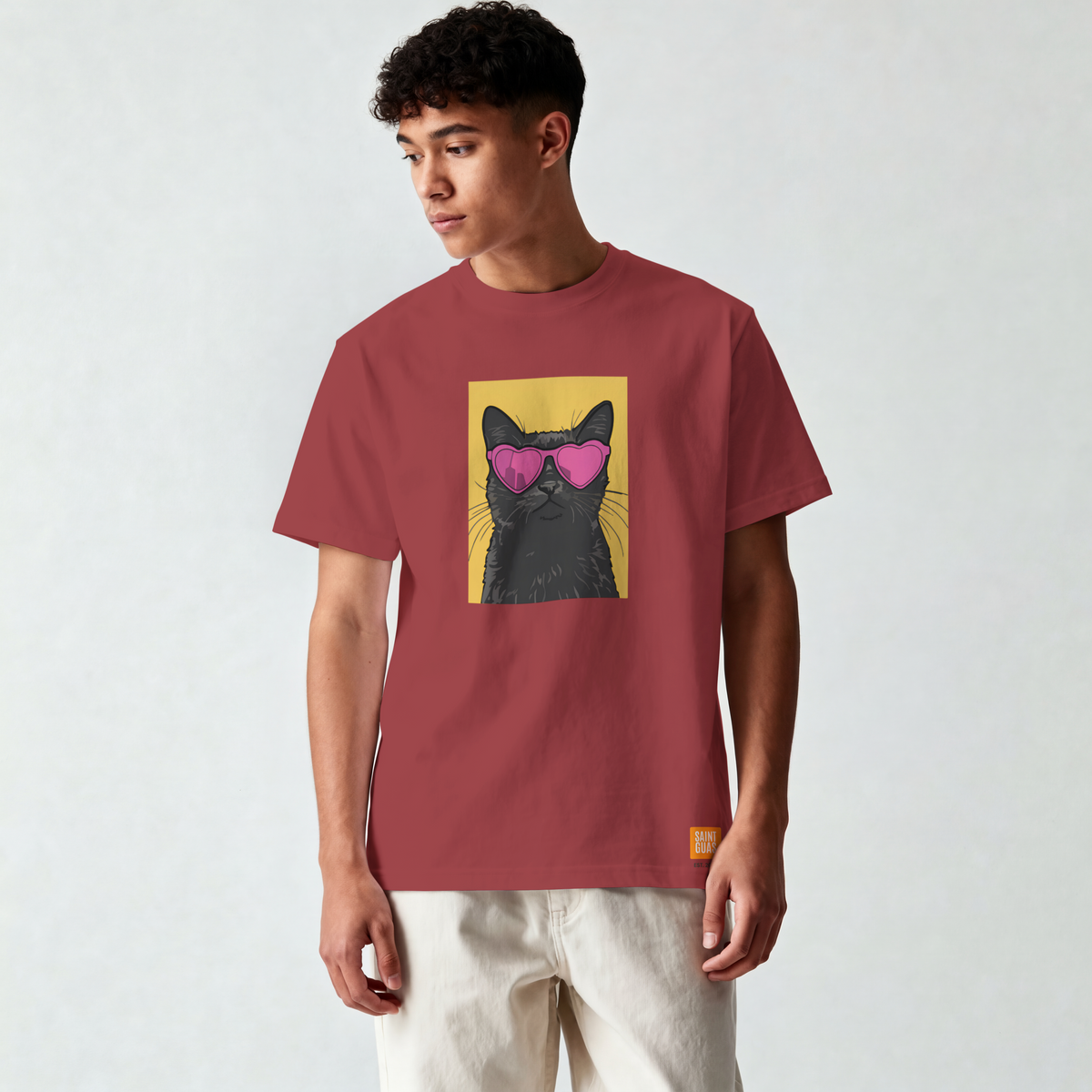 Saint Guas Mood Pet Capsule – Cat Club Premium Oversize T-Shirt