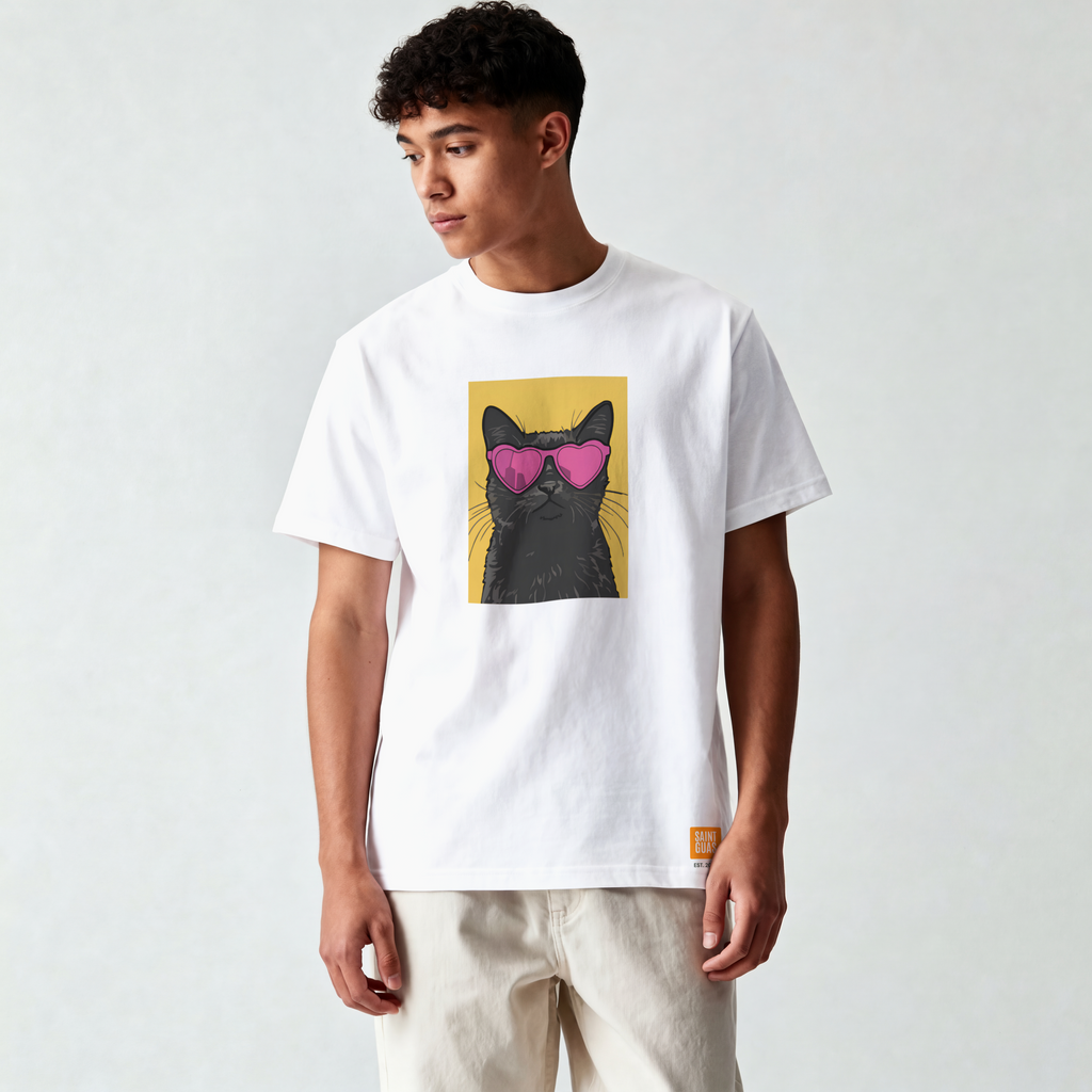 Saint Guas Mood Pet Capsule – Cat Club Premium Oversize T-Shirt