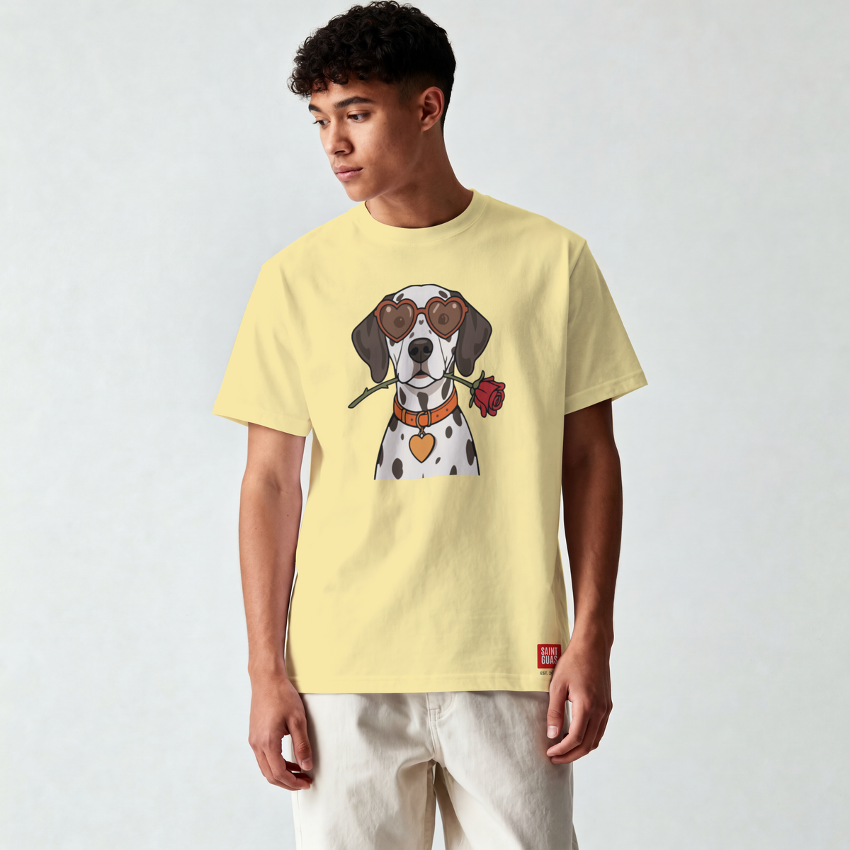 Saint Guas Mood Pet Capsule – Dalmatian Premium Oversize T-Shirt