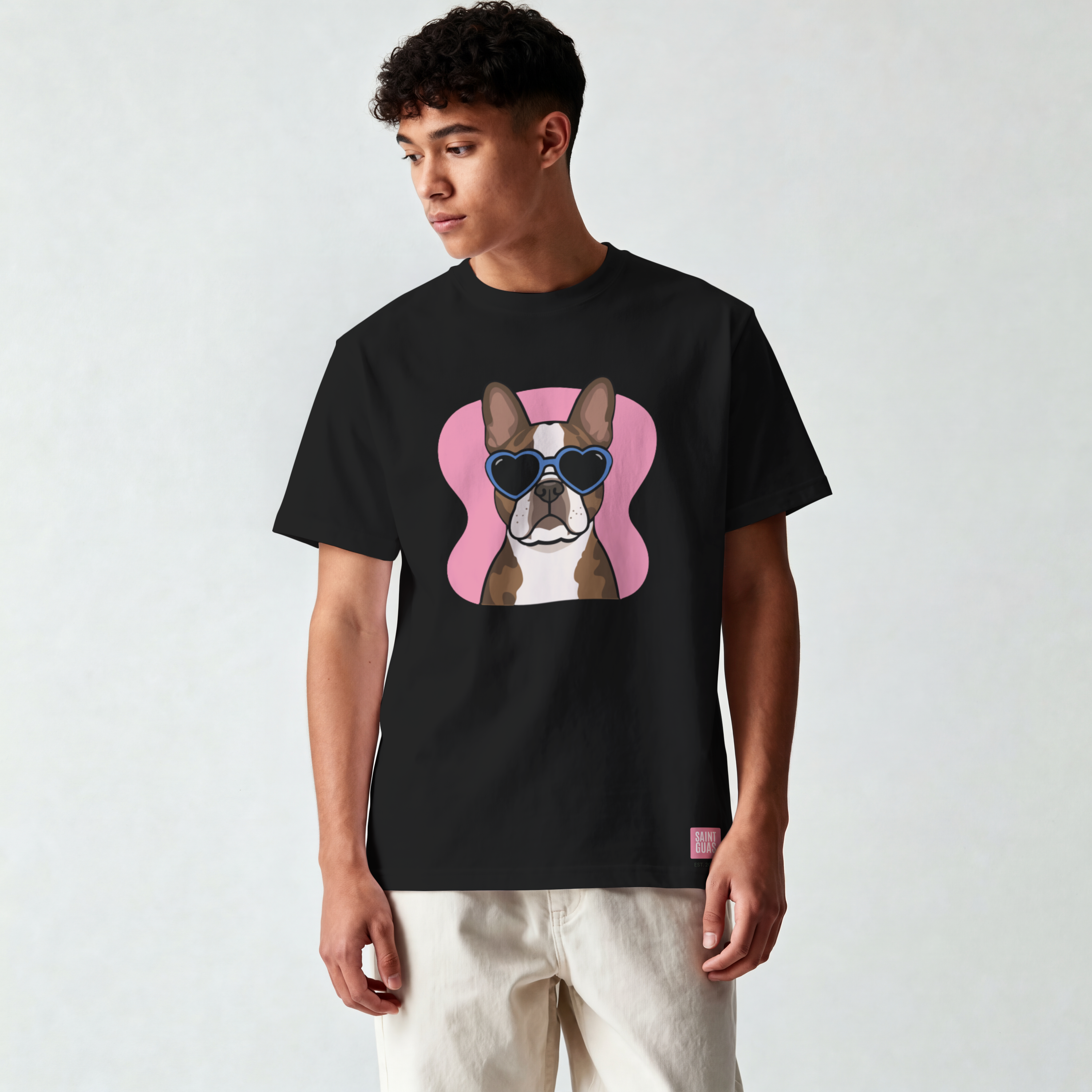 Saint Guas Mood Pet Capsule – Frenchie Premium Oversize T-Shirt