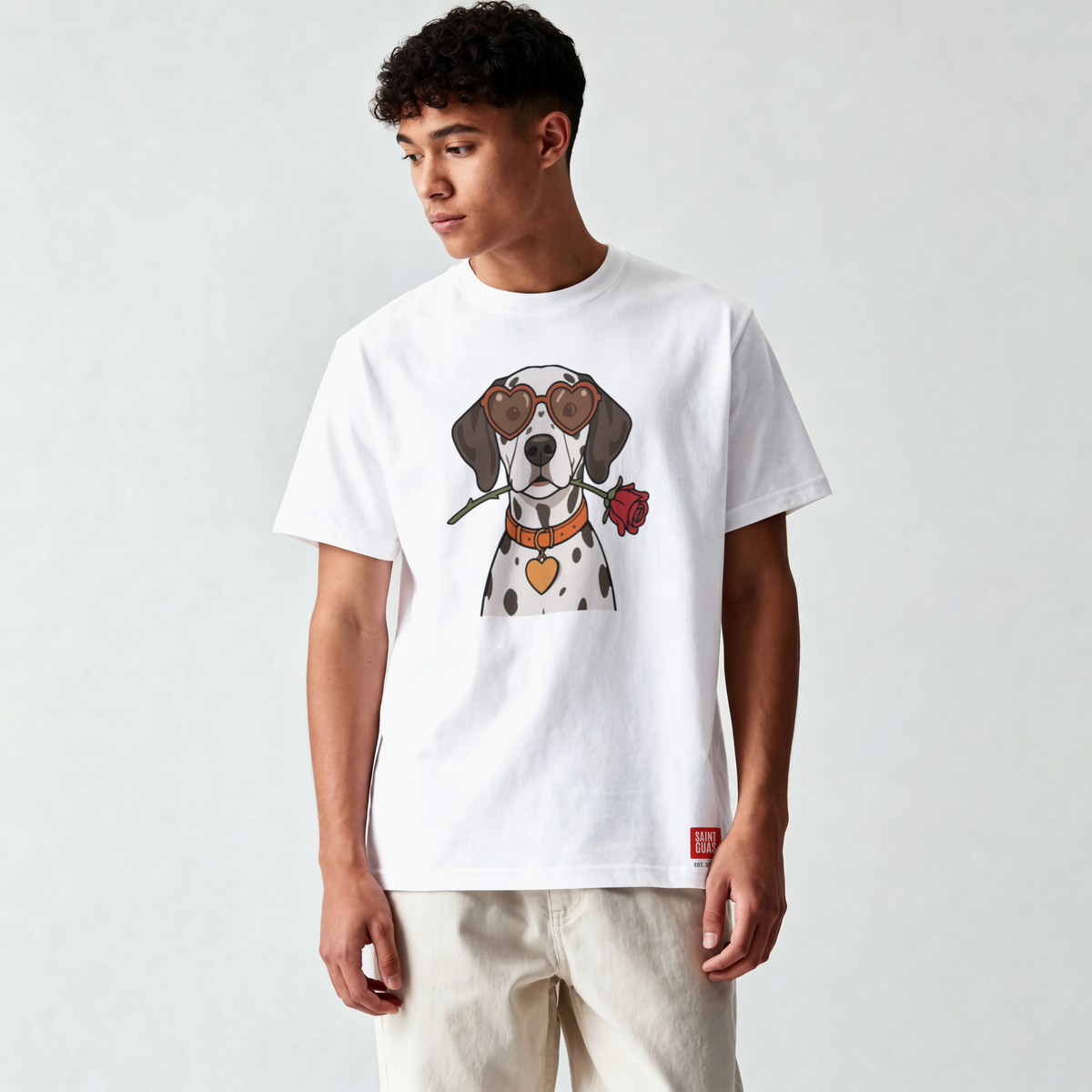 Saint Guas Mood Pet Capsule – Dalmatian Premium Oversize T-Shirt