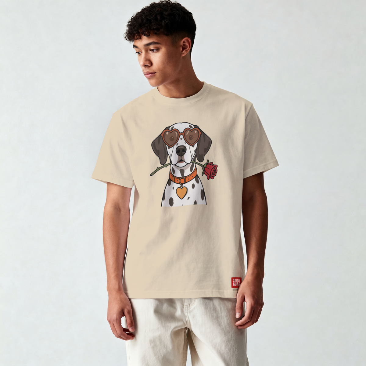 Saint Guas Mood Pet Capsule – Dalmatian Premium Oversize T-Shirt