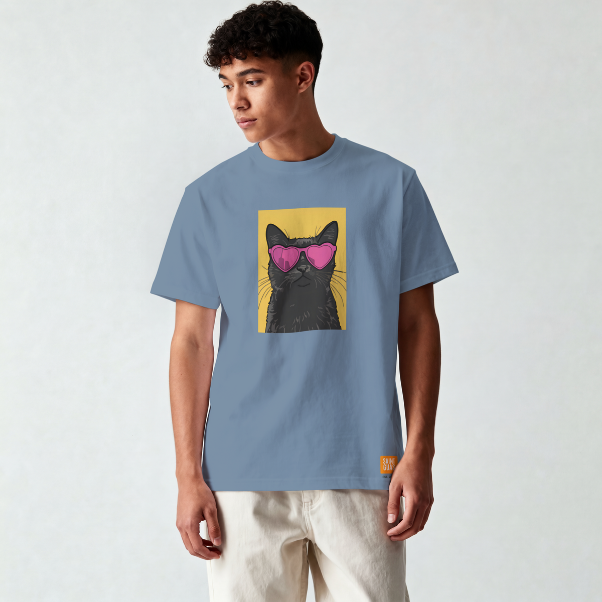 Saint Guas Mood Pet Capsule – Cat Club Premium Oversize T-Shirt