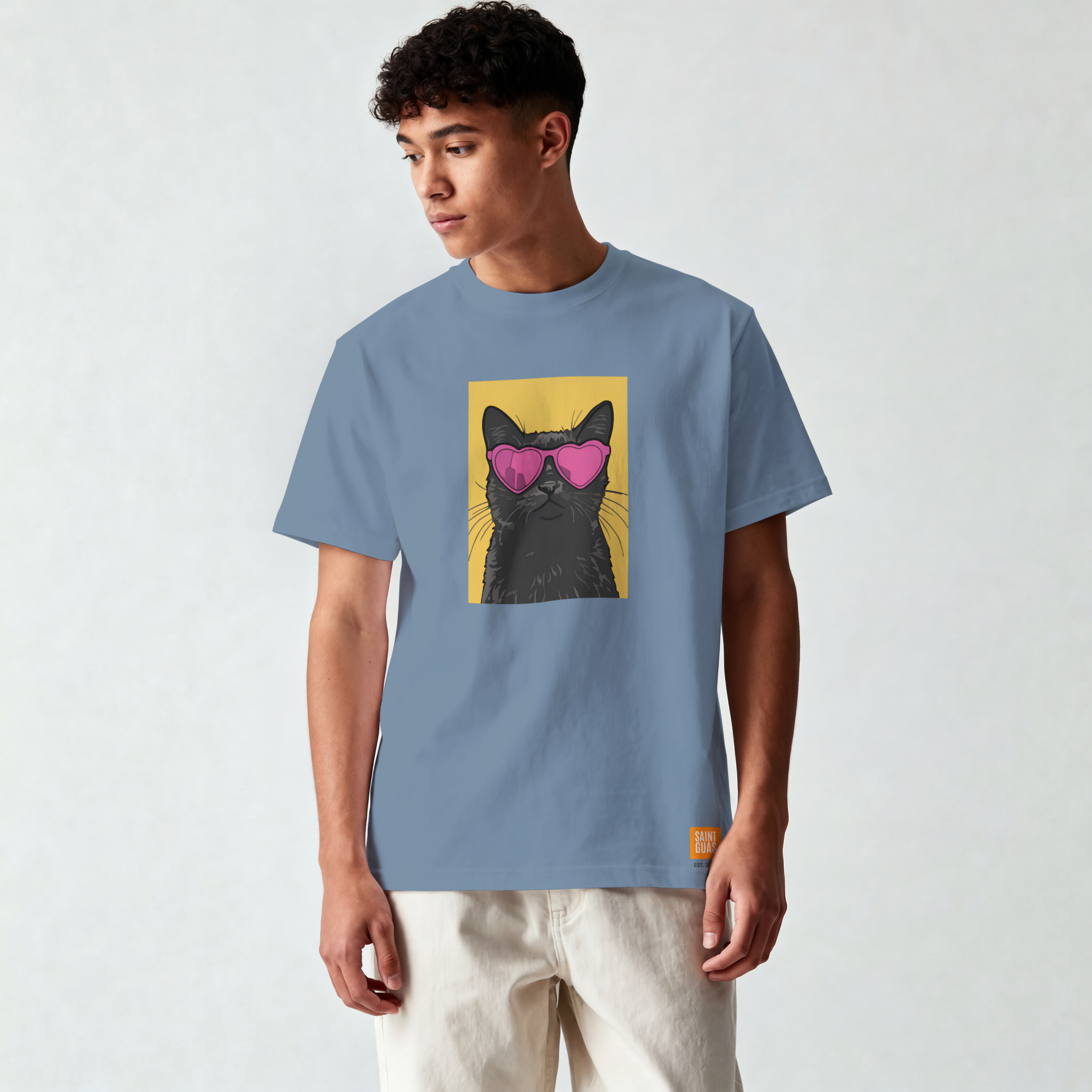 Saint Guas Mood Pet Capsule – Cat Club Premium Oversize T-Shirt