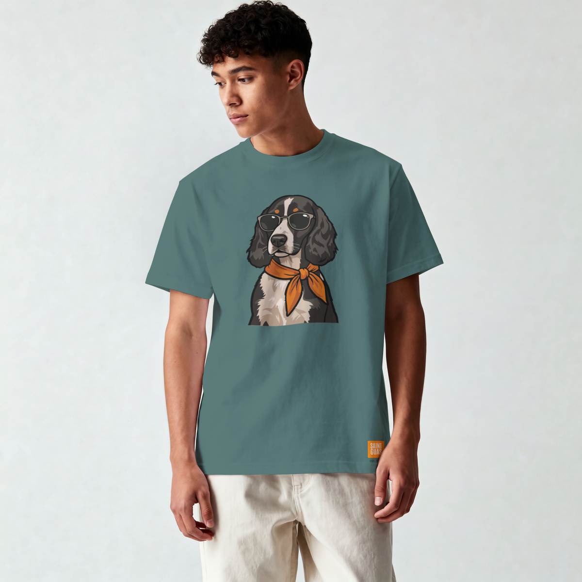 Saint Guas Mood Pet Capsule – Cocker Spaniel Premium Oversize T-Shirt