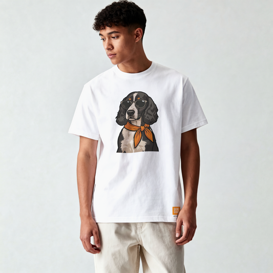 Saint Guas Mood Pet Capsule – Cocker Spaniel Premium Oversize T-Shirt