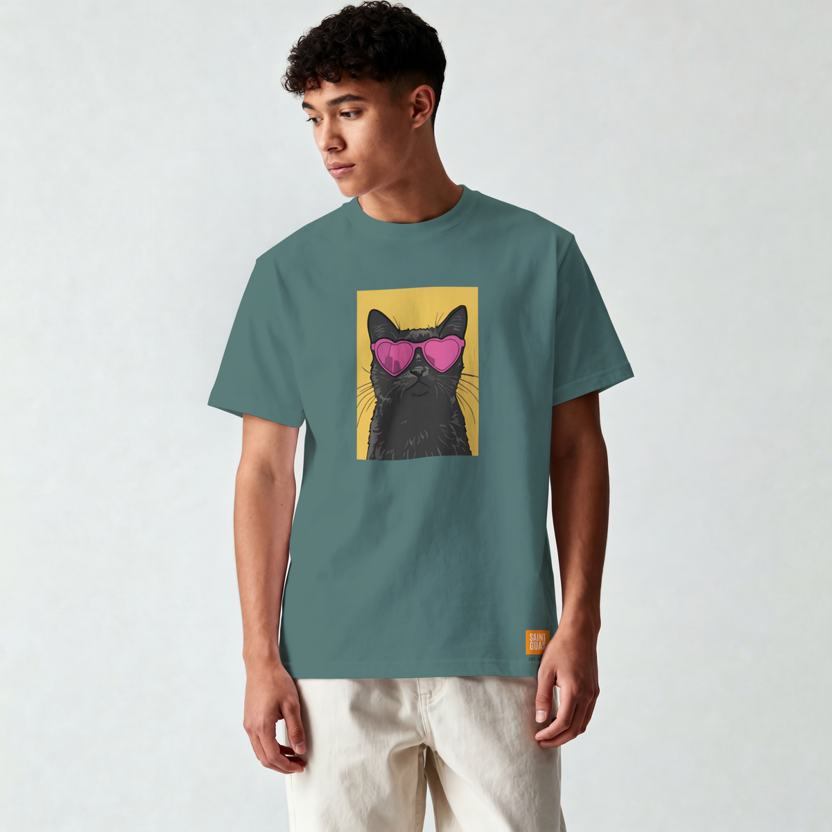 Saint Guas Mood Pet Capsule – Cat Club Premium Oversize T-Shirt