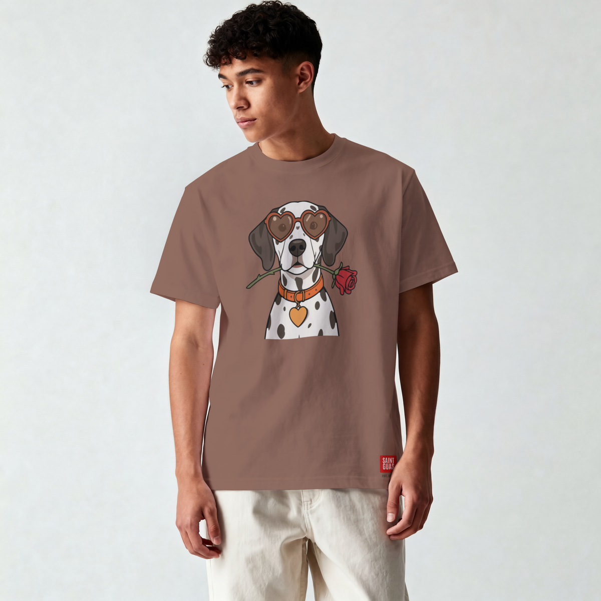 Saint Guas Mood Pet Capsule – Dalmatian Premium Oversize T-Shirt