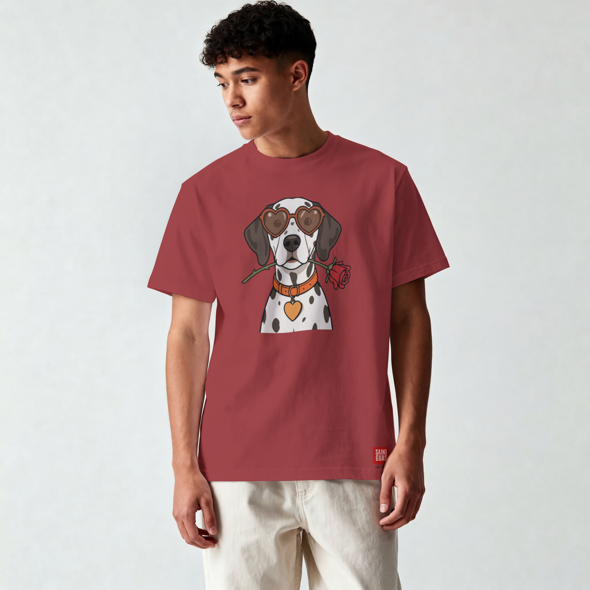 Saint Guas Mood Pet Capsule – Dalmatian Premium Oversize T-Shirt